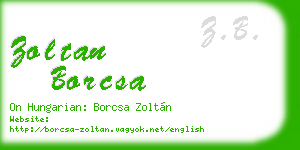 zoltan borcsa business card